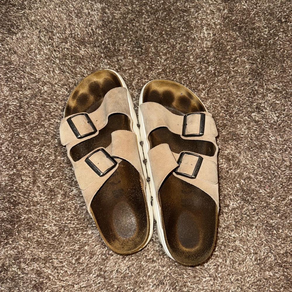 Birkenstock Beige Suede Sandals